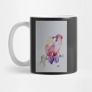 Finches Design, bird art, small cute birds Mug